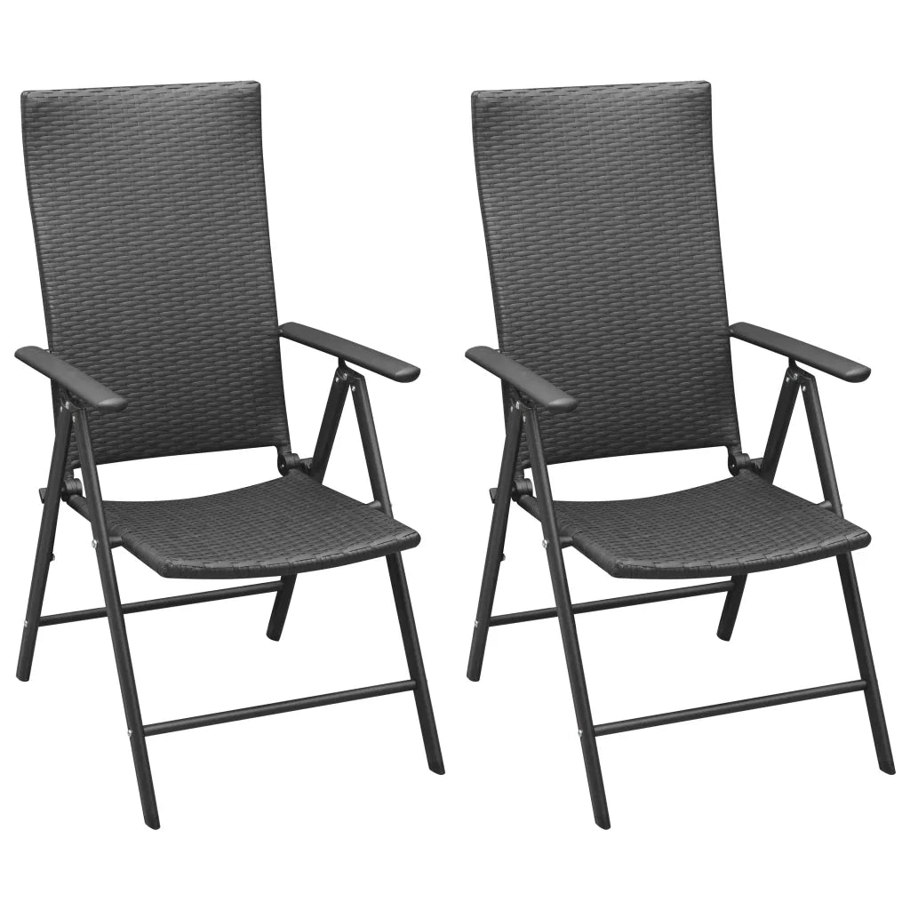 Set da Pranzo da Giardino 3 pz Nero