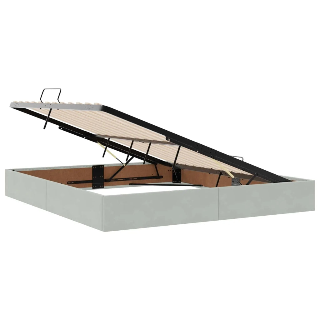 Letto con contenitore LED e materasso Grigio Chiaro 3459204
