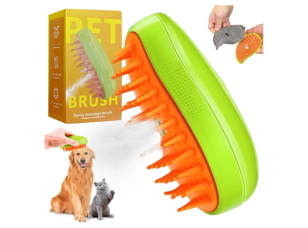 Bundle 10 Spazzole per Cani o Gatti 3 in 1 Autopulente a Vapore per Massaggi Spazzola per la Cura degli Animali Domestici - Rivenditore