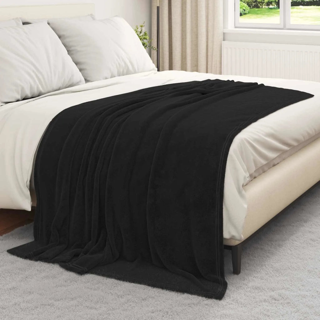 Coperte da Pile 6 pcs Nero 150 x 200 cm Panno 42016810