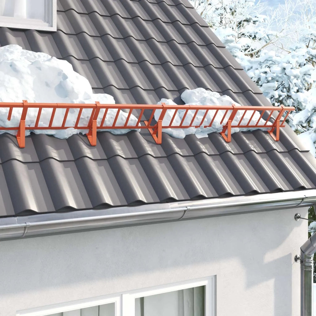 Guardia per neve sul tetto Rosso 1200 x 2,5 x 20 cm Acciaio 42028466