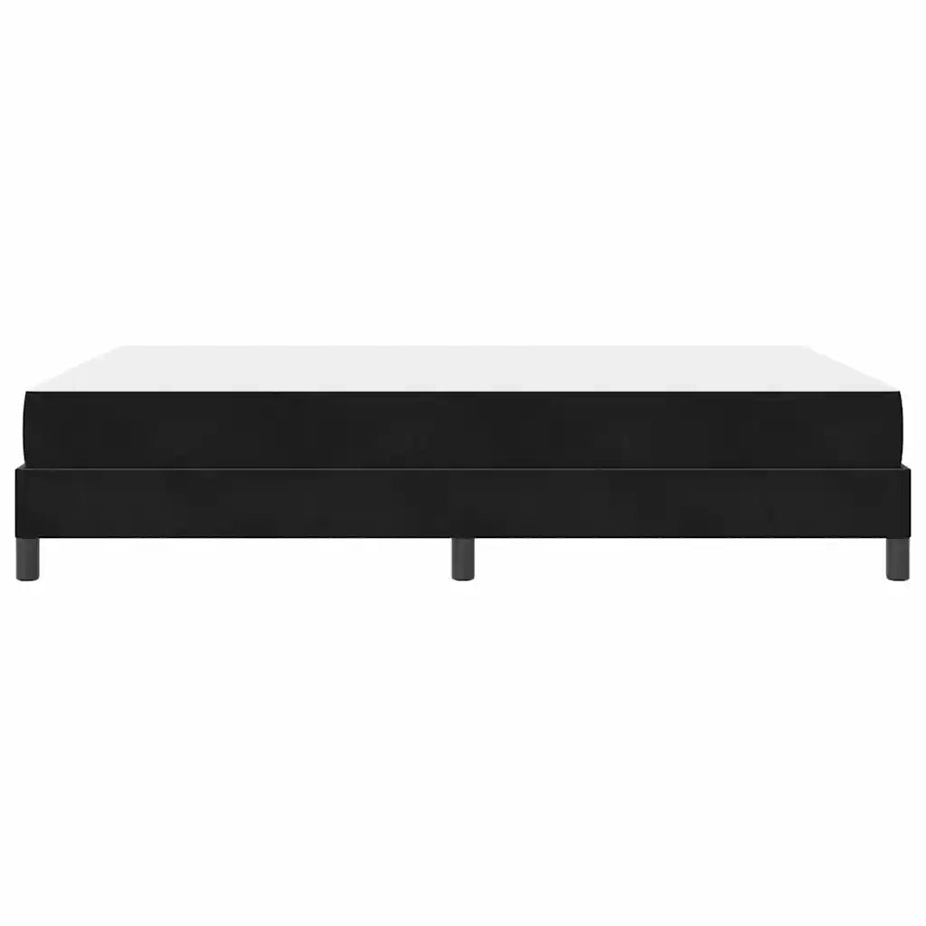 Letto a molle con materasso Nero 140 x 220 cm Tessuto