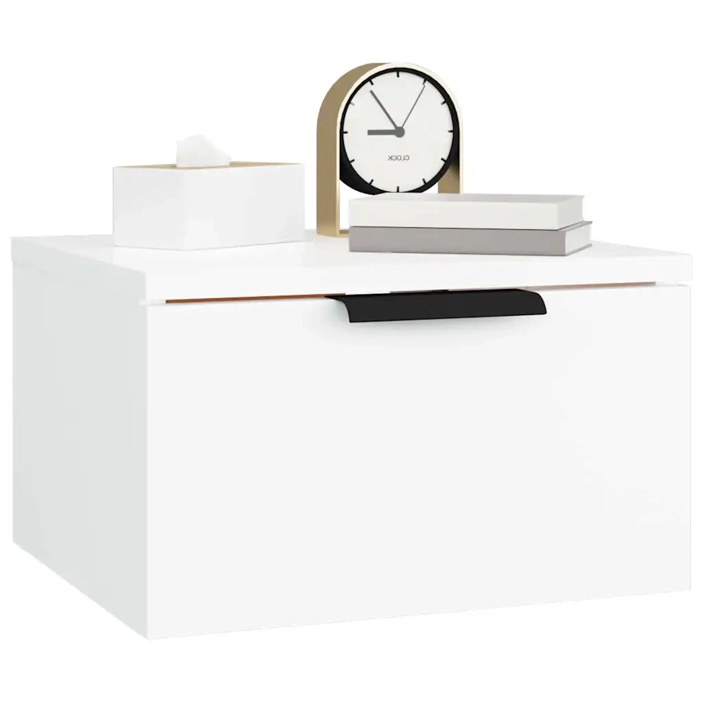 Comodini a Muro 2 pz Bianchi 34x30x20 cm 811377