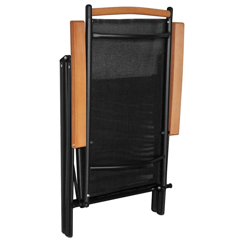 Set da Pranzo da Giardino 9 pz in Alluminio Nero 3070627