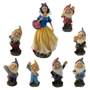 Statuette da Giardino Set 7 + 1 Kasart Biancaneve con Sette Nani