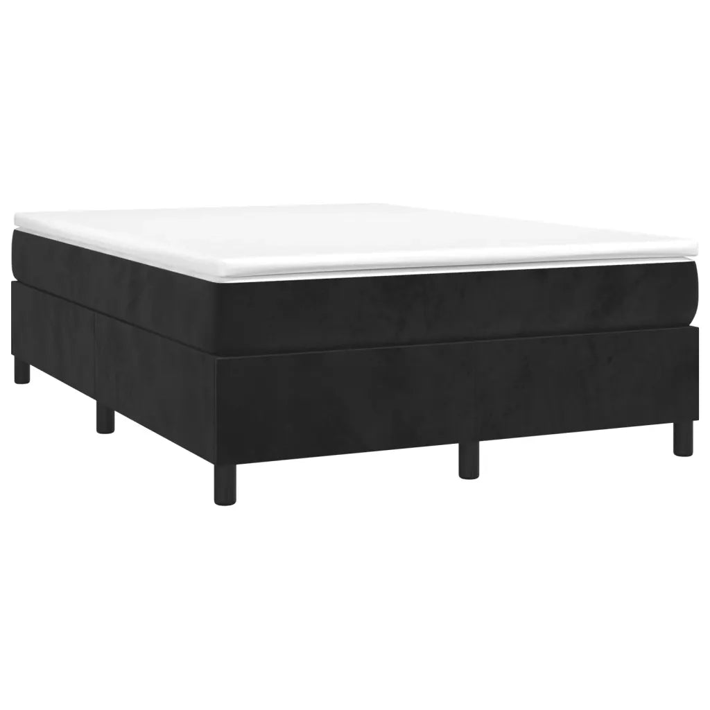 Struttura Letto a Rete a Molle Nero 140x200 cm in Velluto