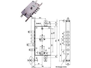 SERRATURA TRIPLICE INFILARE MULTIF. SCROCCO CIL. EUR. BLINDATE 85795  mm.63 DX (85795D)    MOTTURA