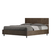 Letto Matrimoniale 160x190 cm con Rete Testata Dritta Demas Noce