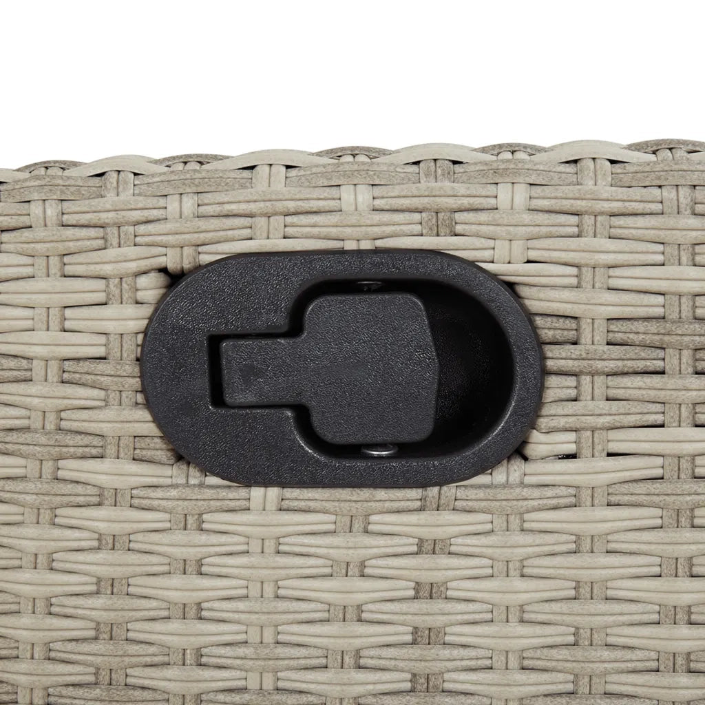Set Pranzo da Giardino 9pz con Cuscini Grigio Chiaro Polyrattan 3213132