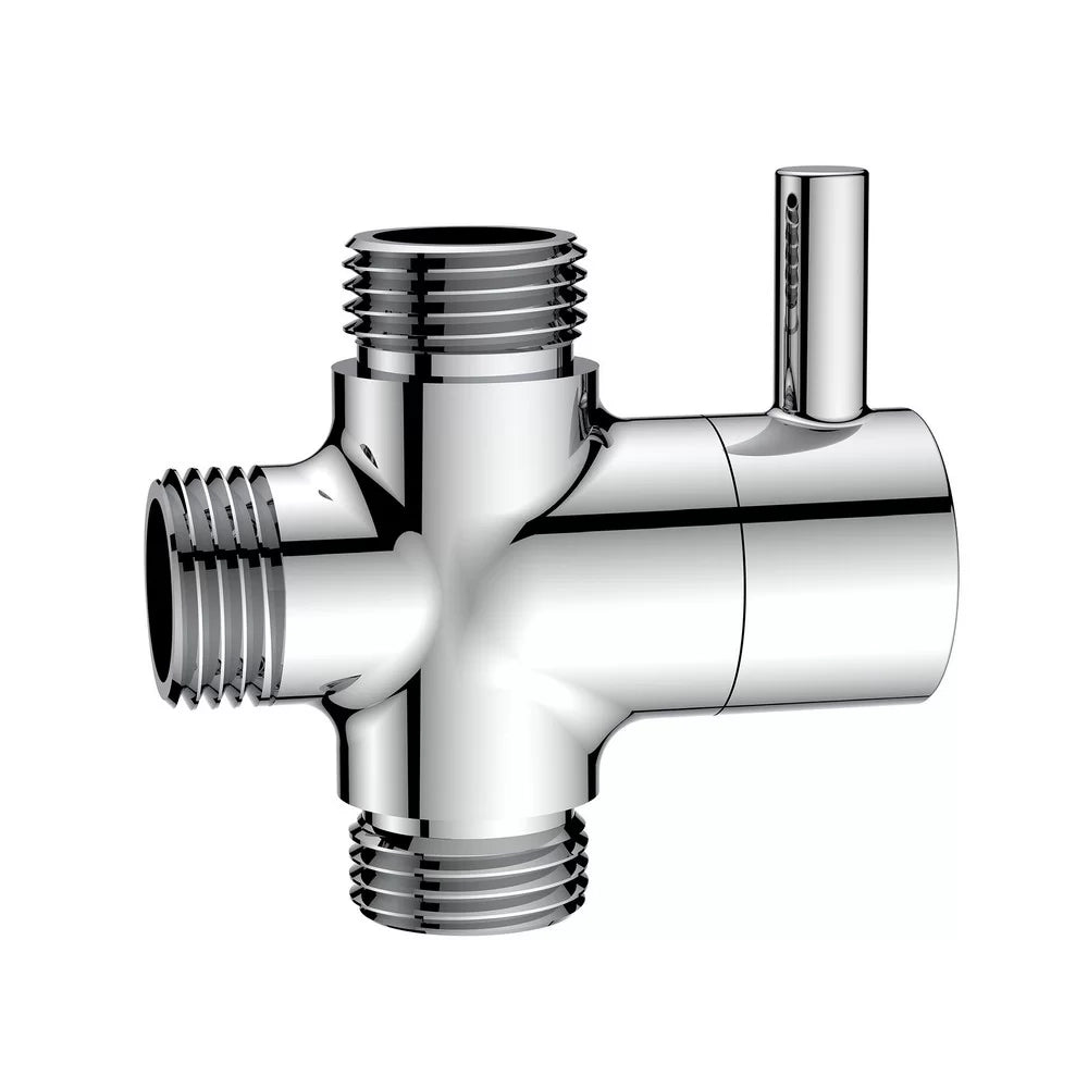 Deviatore con leva in ottone m1/2"-m1/2"-m1/2"