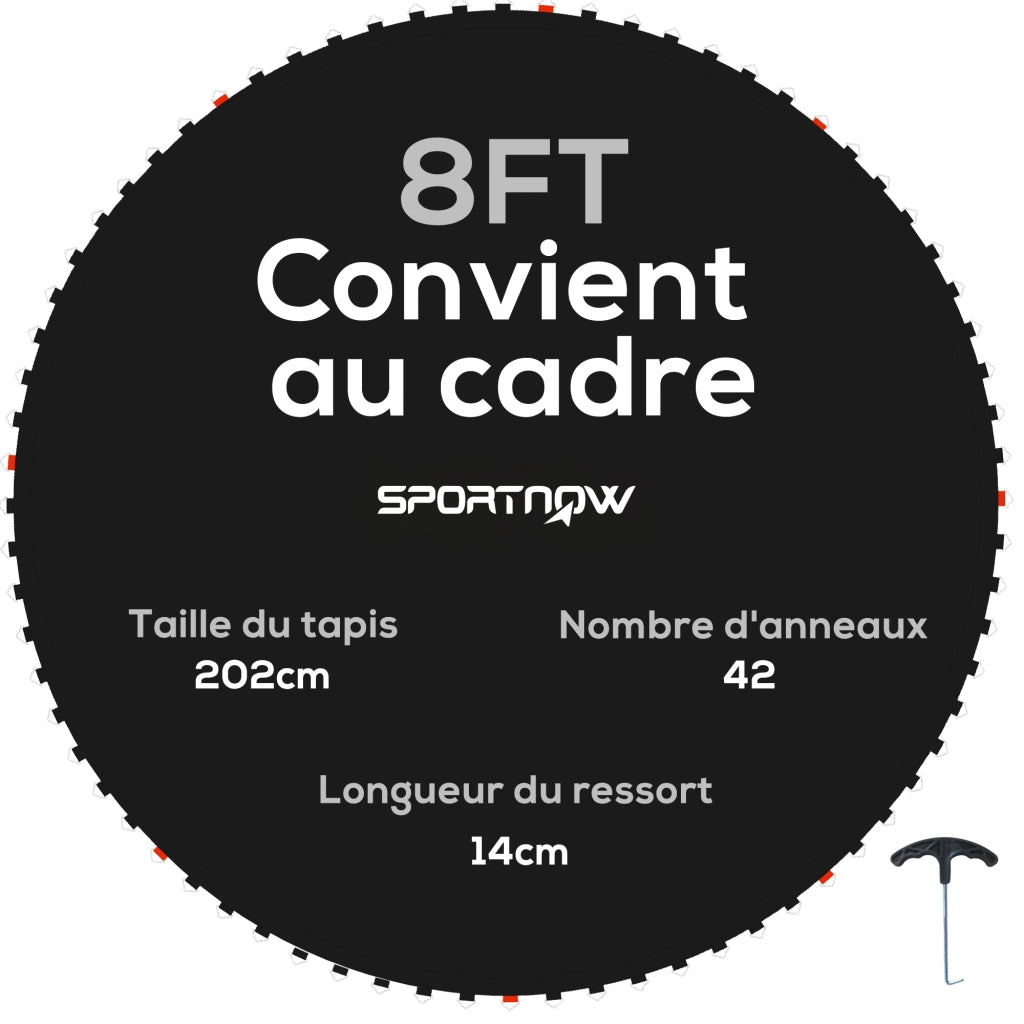 Tappeto di ricambio per trampolino ¨C Minimal ¨C ? 2,4 m, 14 cm molle