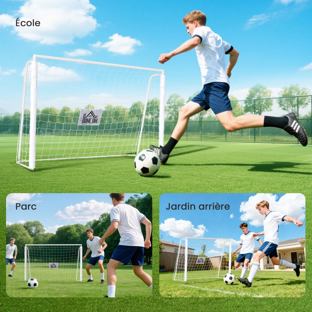 Porta da calcio ¨C Minimal ¨C bianco 186x62x123 cm
