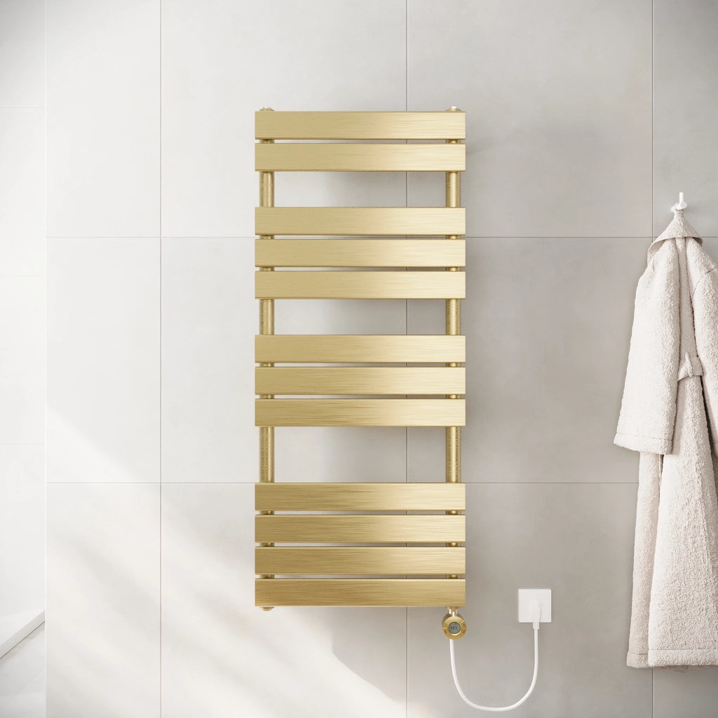 Termoarredo elettrico 1200x500 oro spazzolato interasse 450 | Andromeda