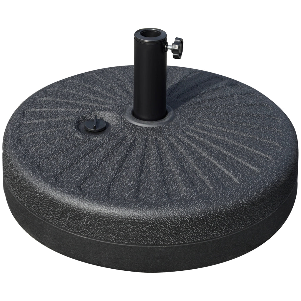Easycomfort Base per Ombrellone da Giardino con Palo Centrale Φ3.8cm e 4.8cm, HDPE Nero
