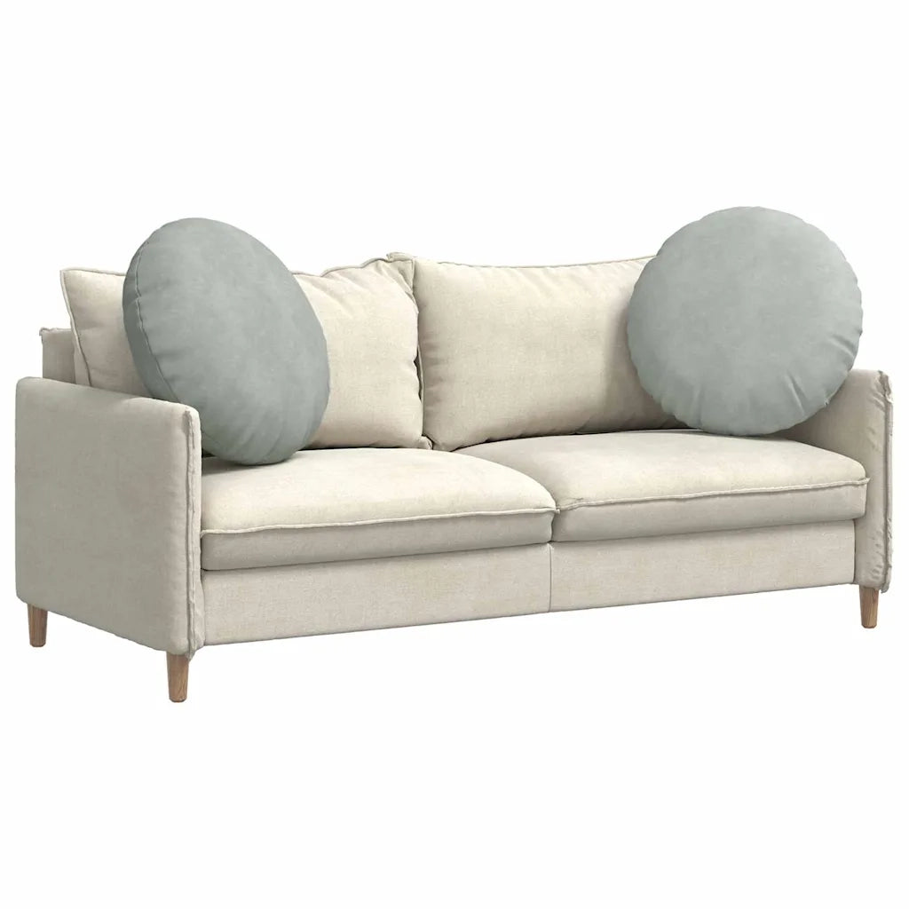 Cuscini per Seduta 2 pcs Grigio chiaro Ø 40 x 13 cm Velluto 42014248