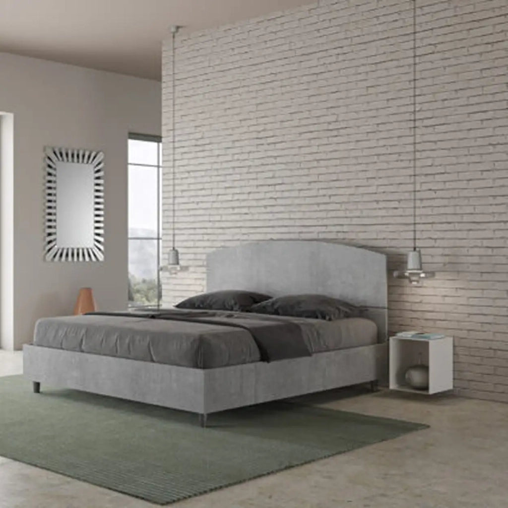 Letto matrimoniale senza rete 160x190 cemento Dora