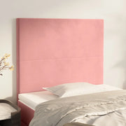 Testiera Rosa 80x5x118/128 cm Velluto 3116087