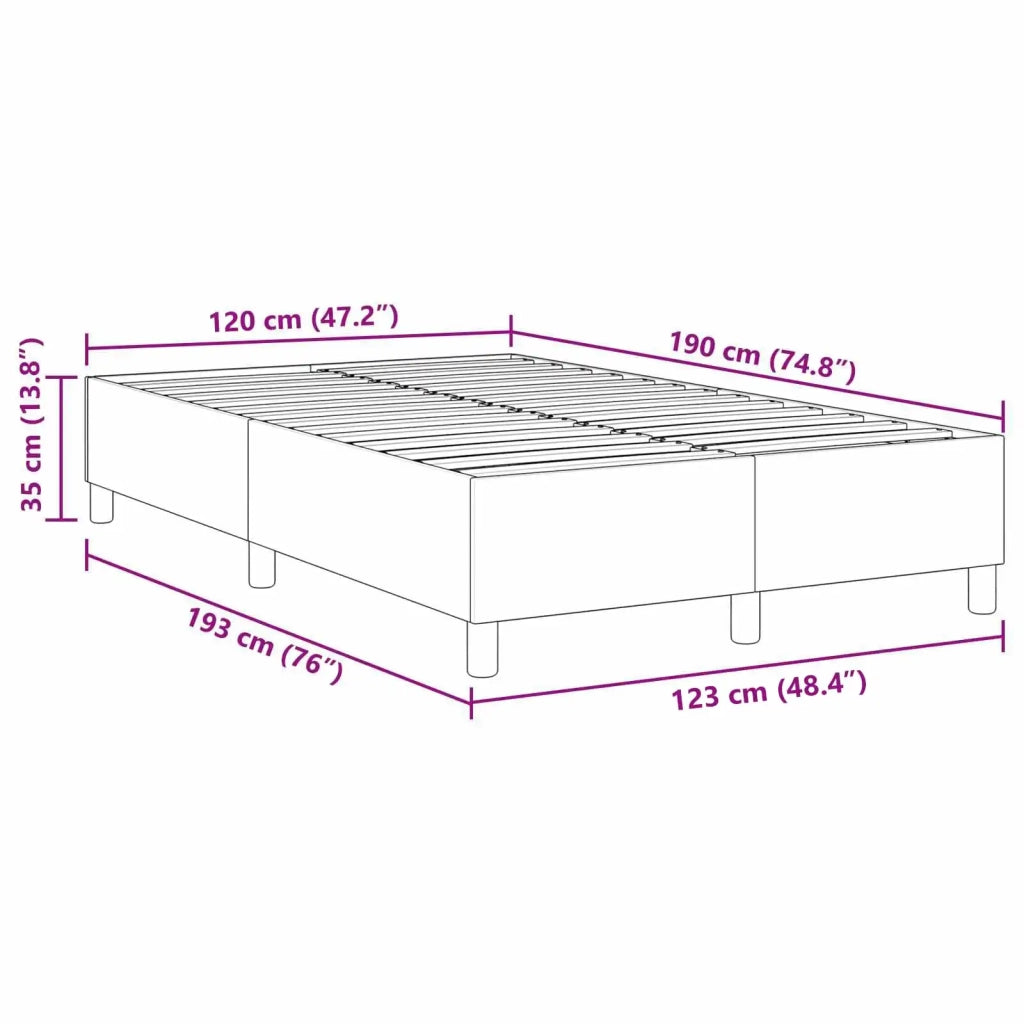 Struttura letto piattaforma Grigio chiaro 120 x 190 cm 3337397