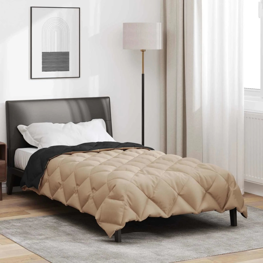 Duvet Invernale Nero e Talpa 155 x 220 cm Microfibra 42025730