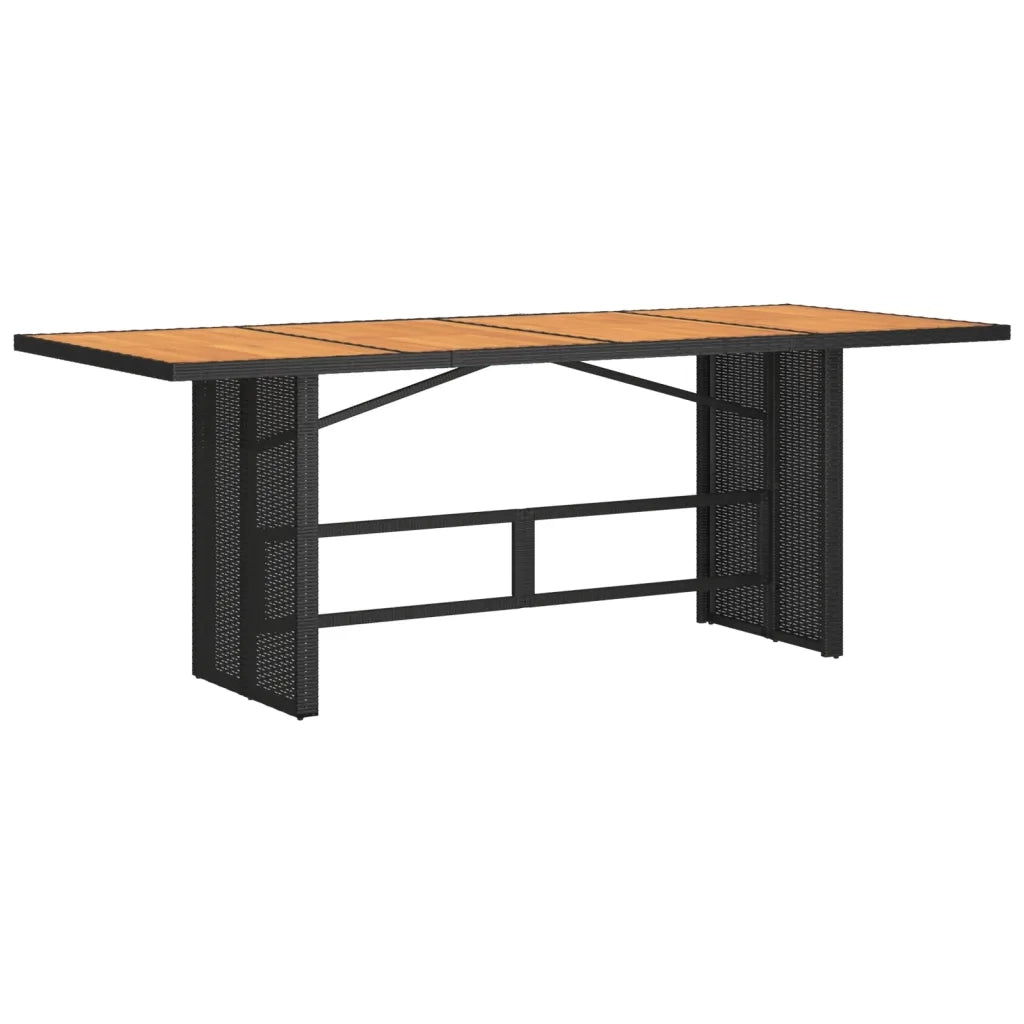 Set da Pranzo da Giardino 9 pz con Cuscini Nero in Polyrattan 3262925