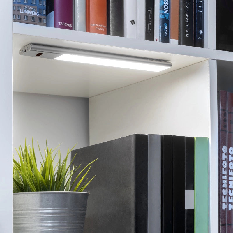 Lampada LED ricaricabile con USB Kaus con sensore di prossimità, L400mm, Tecnoplastica e Alluminio, Anodizzato opaco