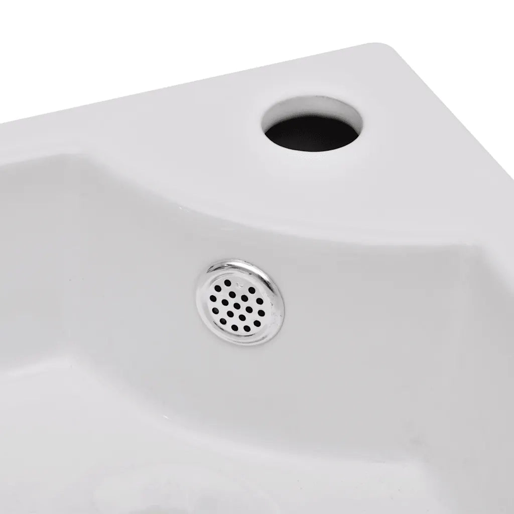 Lavandino con Troppopieno 45x32x12,5 cm Bianco 140697