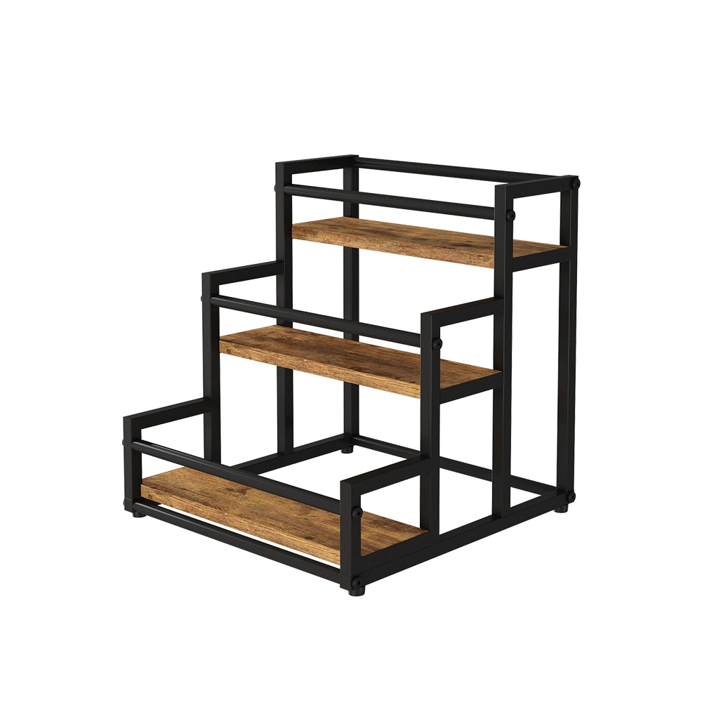 Vicco Scaffale per scale Rovere rustico 33 x 34 cm con 3 scomparti aperti