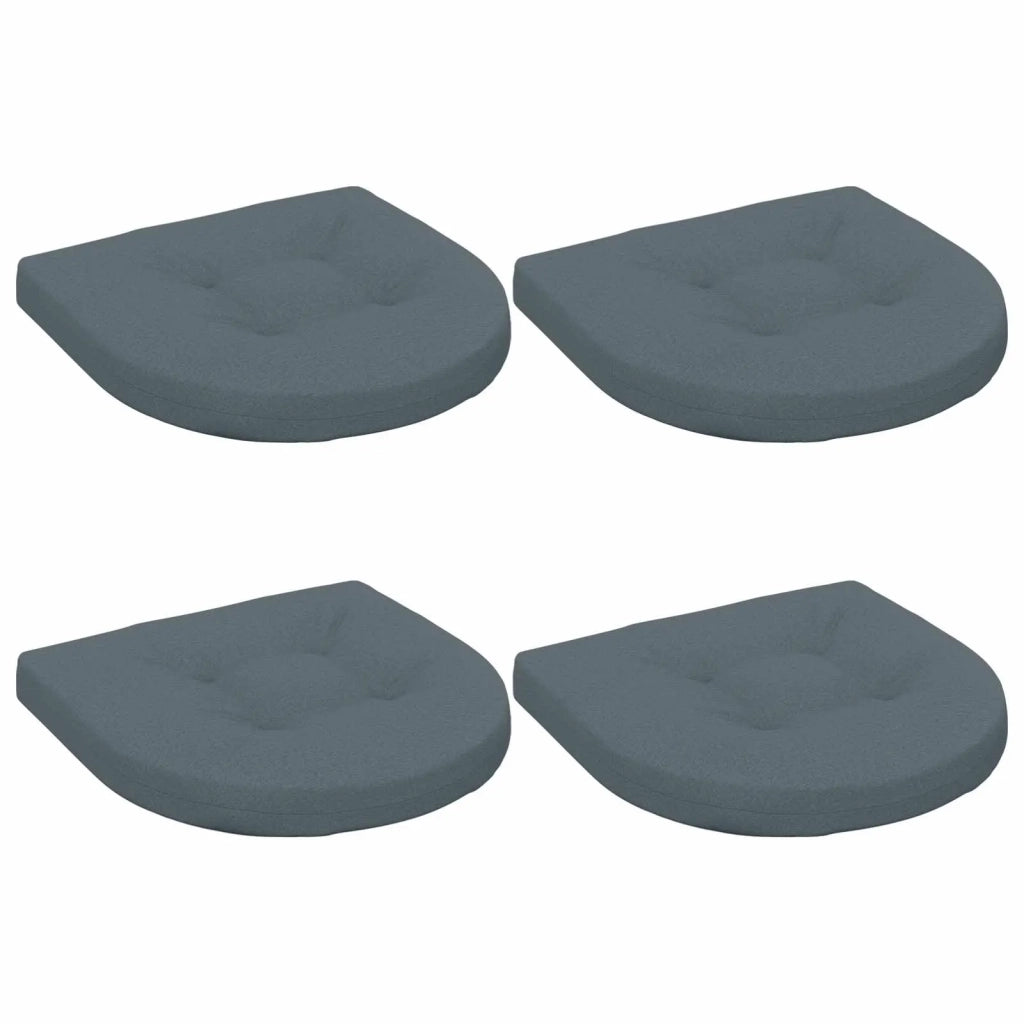 Cuscini per Sedia in 4 Pezzi 4 pz 100% Poliestere Blu 945315