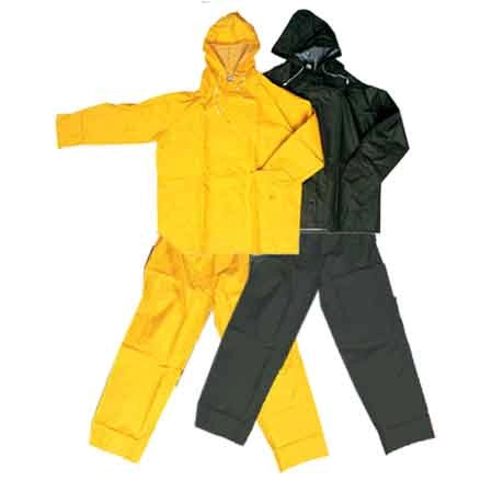 COMPLETO GIACCA E PANTALONE IMPERMEABILE 390 GR Tg. XL - colore giallo