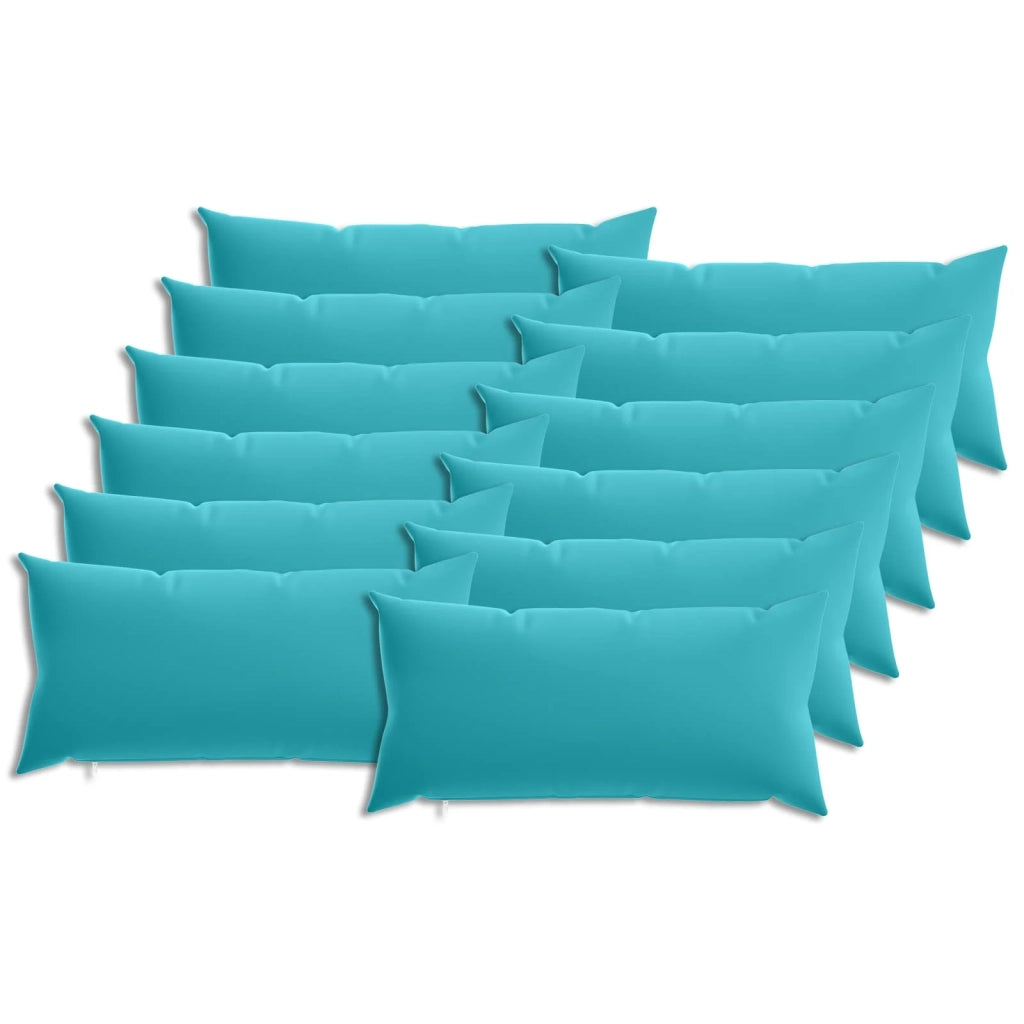 Cuscino con cuscino HEERLEN 12 pz Turchese Poliestere 925869
