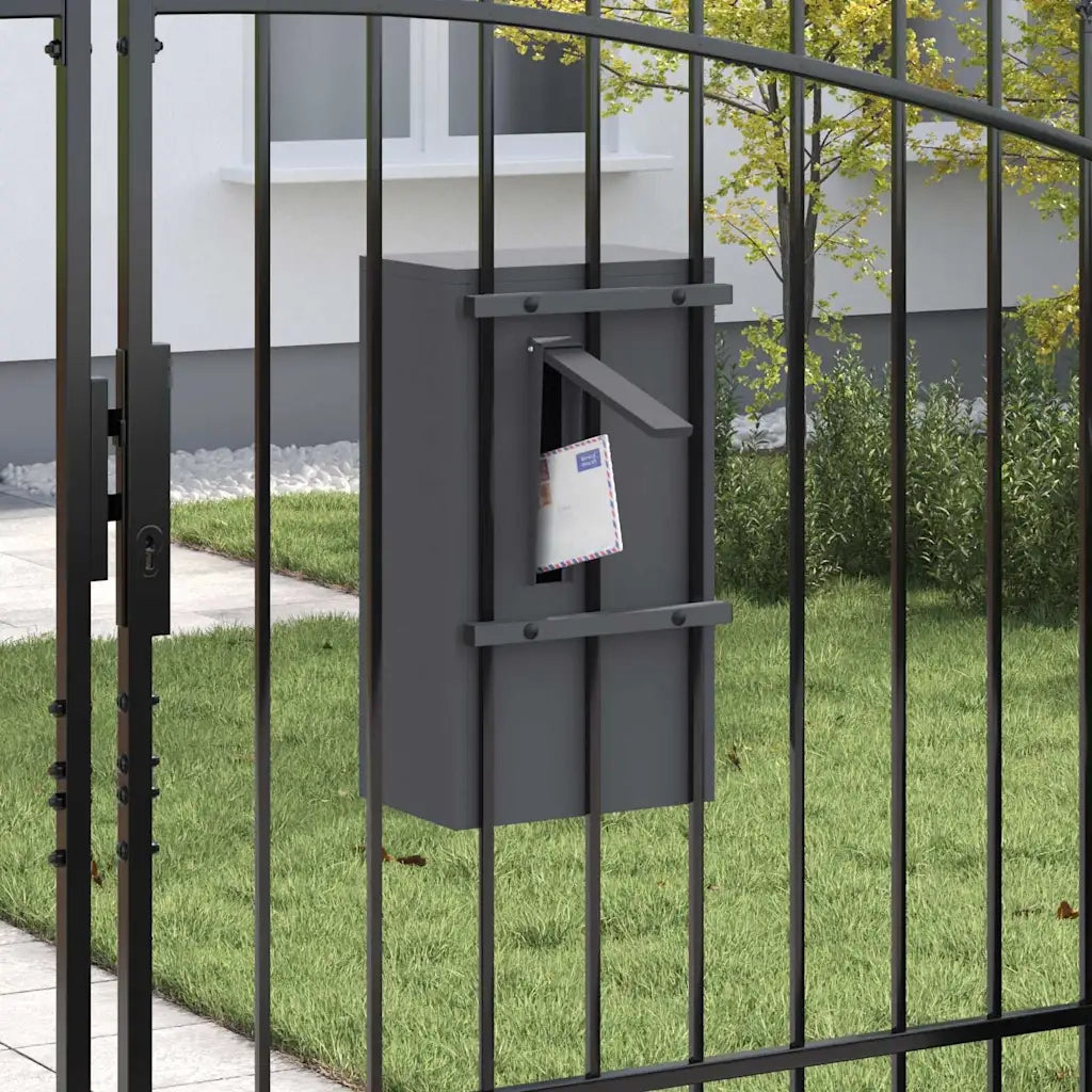 cassetta postalepastkastei Antracite 30 x 20 x 55 cm Acciaio 874949