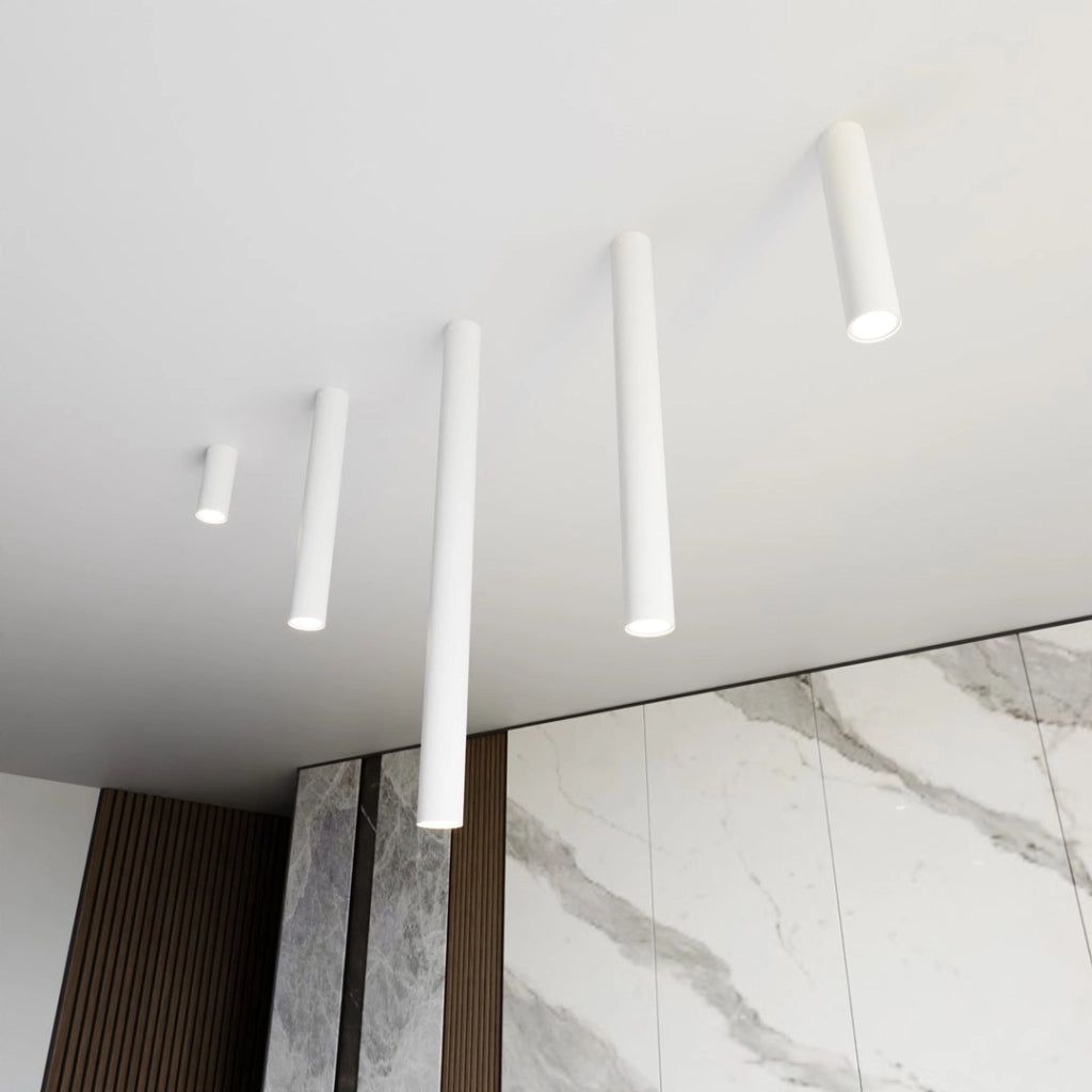 Spot soffitto bianco 45 cm tondo 1xGU10 8W Tecno Emibig