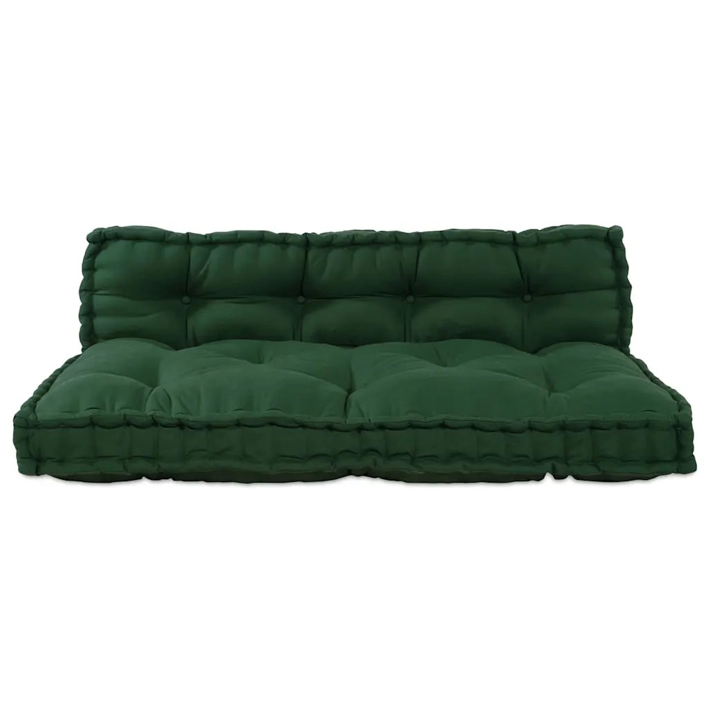 Cuscino per Divano Pallet 2 pz Tessuto Verde 120 x 80 x 38 cm 4019090