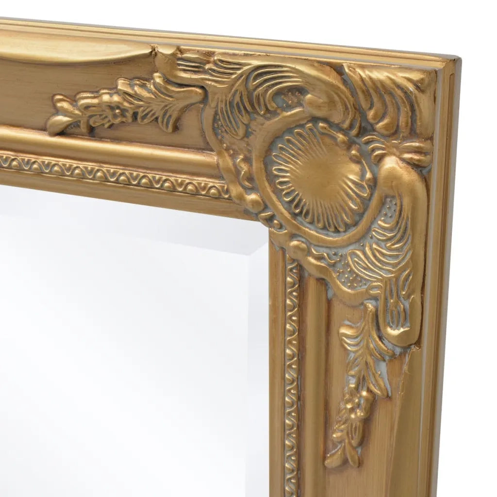 Specchio da Parete Stile Barocco-Specchio a Muro-Specchio Decorativo 100x50 cm Oro