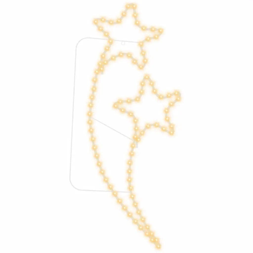Stringhe Luci a Forma di Stella 8pz Bianco Caldo 125,5x53x4,5cm 3154325