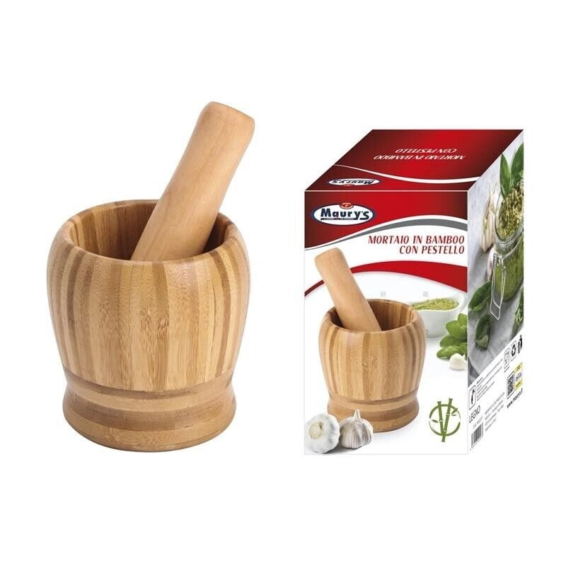 MAURY'S MORTAIO MANUALE IN BAMBOO CON PESTELLO