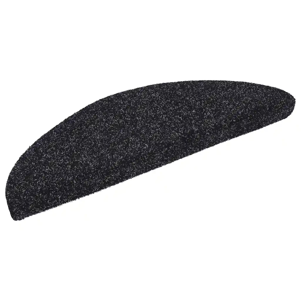 Tappetini per scale autoadesivi 20 pz | Gradini per Scale 56x17x3 cm neri semicircolari