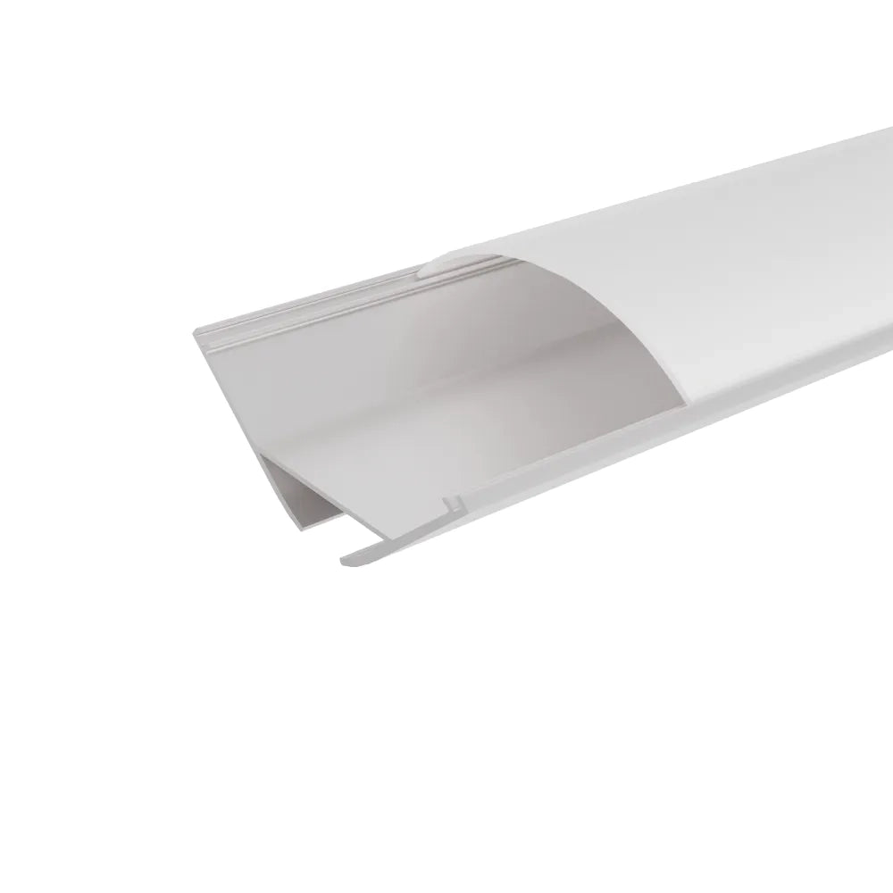 Profilo angolare in alluminio silver 1mt per doppia striscia led