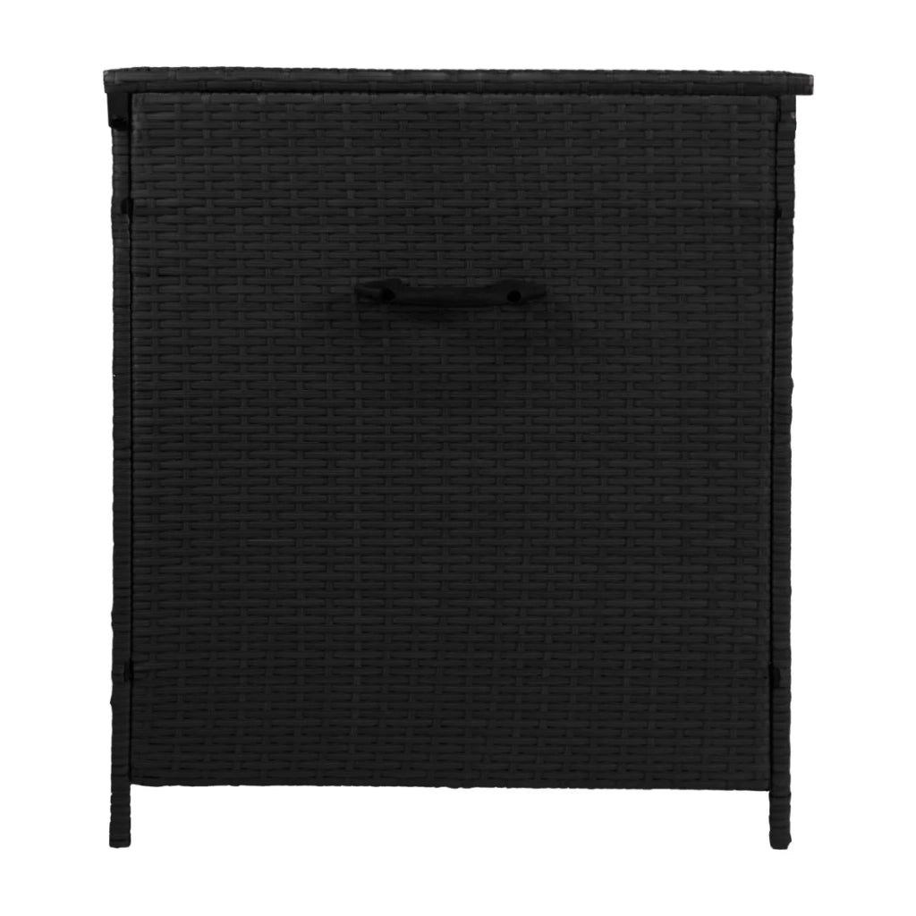 Rattan Box da giardino Nero Grande 138cm Cassapanca per cuscini 582L