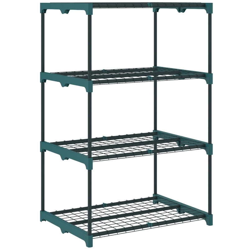 Portapiante 67x49x105 cm a 4 ripiani verde scuro