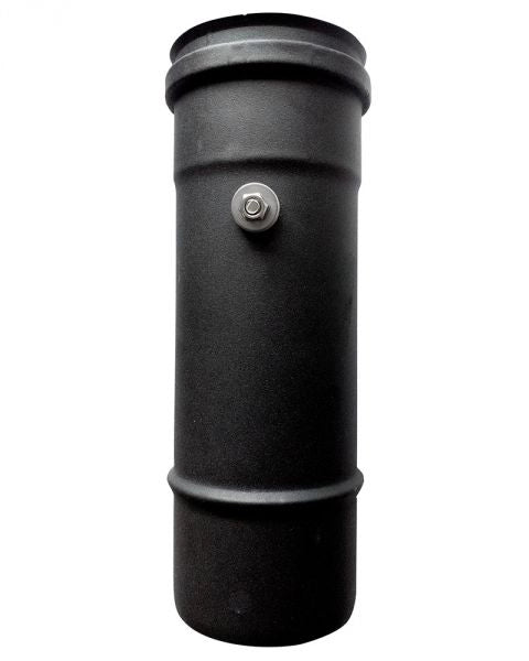 Tubo nero stufa pellet smaltato 0,25 mt DN 80 con prelievo fumi canna fumaria 600 CE Made in Italy