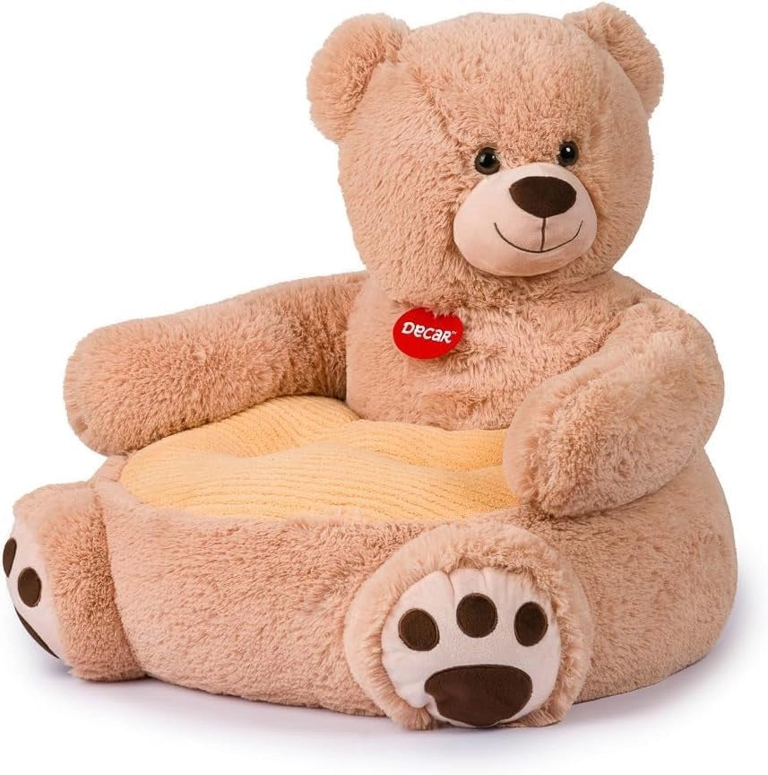 Poltrona Bambini 2 Anni Poltroncina per Bambini Orso Peluche, Sedia per Bambini, Comoda e Legger Per Bambini 12+ Mesi,Be