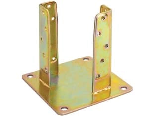 SUPPORTO A PAVIMENTO CON PIASTRA PER TRAVE ART.800  mm.142x142  spessore mm.5    ALDEGHI