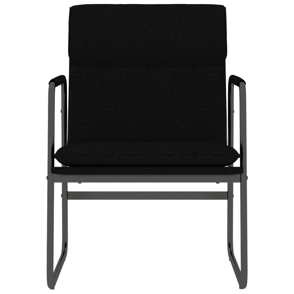 Sedia Lounge Nera 55x64x80 cm in Tessuto 351344