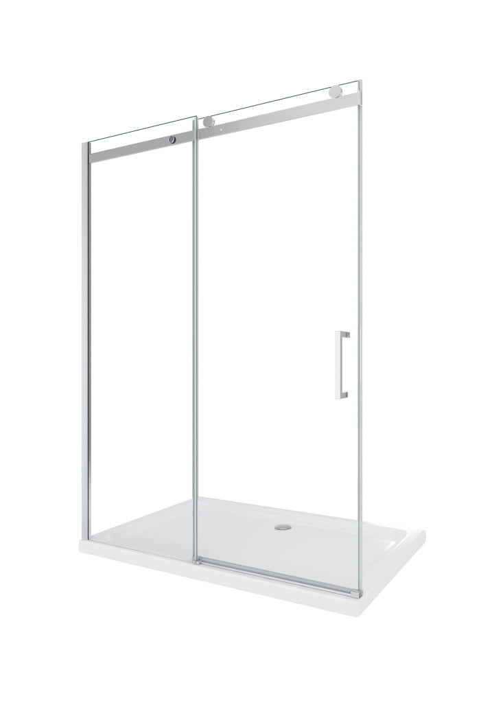Porta doccia vetro 8 mm per installazione in nicchia Altezza 190 cm installazione reversibile cm 100 (regolabile 98-100,5)