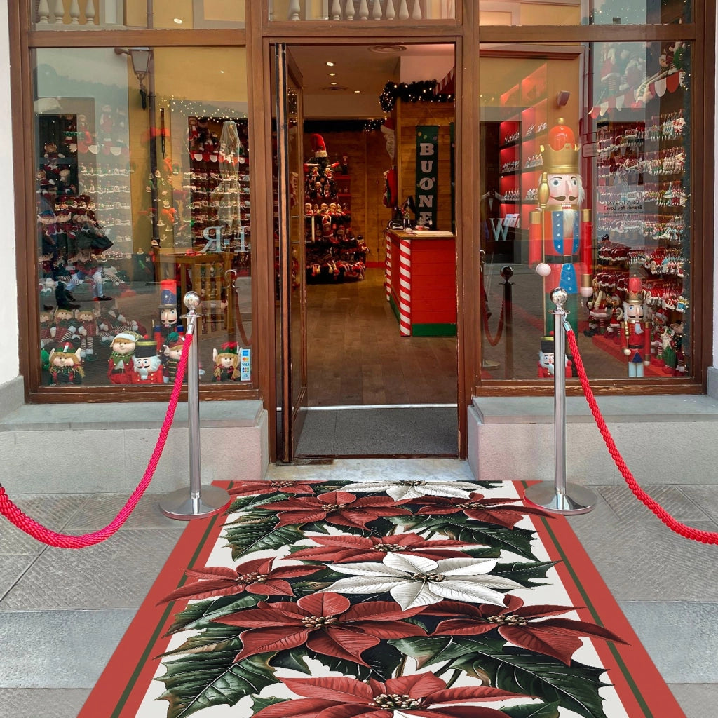 Passatoia Natalizia Tappeto Corsia Ingresso Natale Marciapiede Interno Esterno 100x5000 Cm (D)
