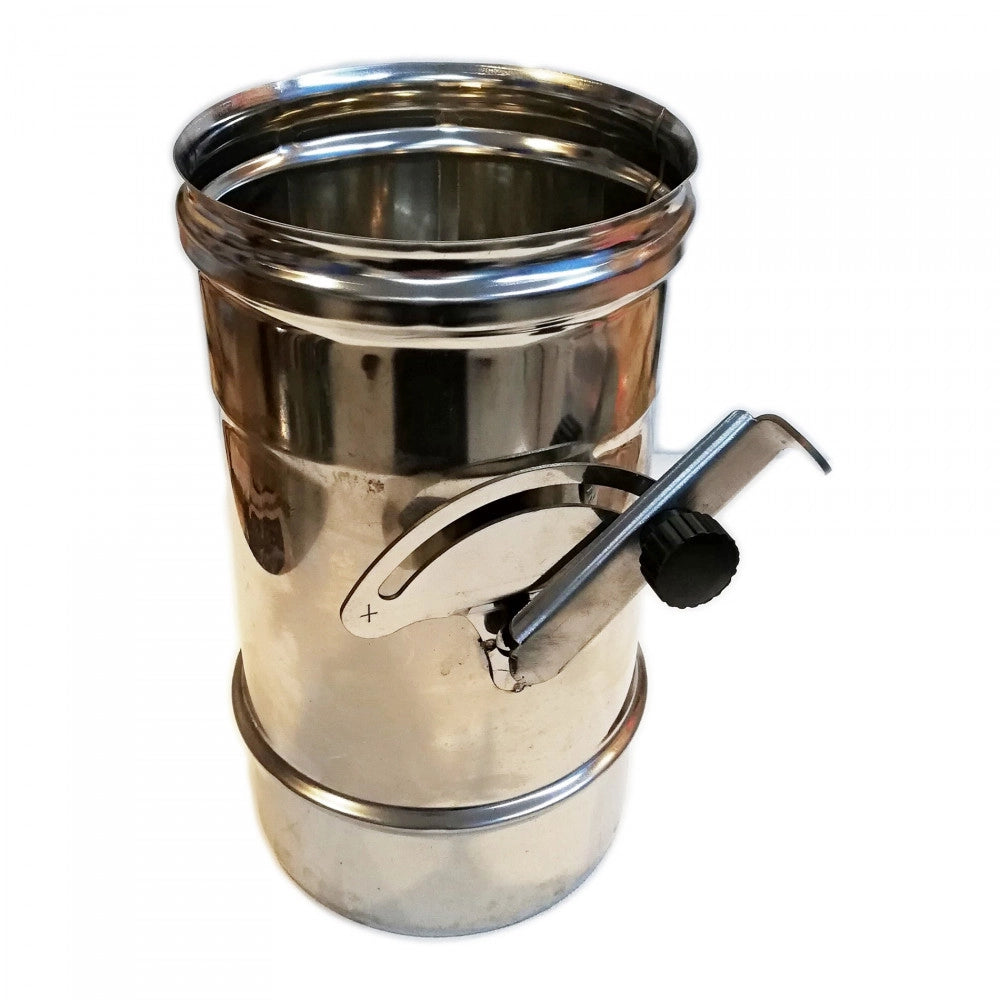 Manicotto mf inox air aisi 304 da 130mm con valvola manuale e chiusura quasi totale