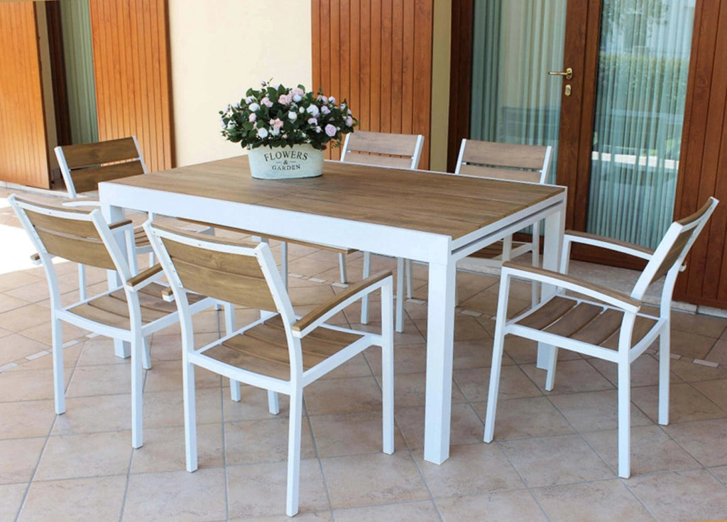 Poltrona Cayman 56x58x85 h cm in Alluminio Bianco