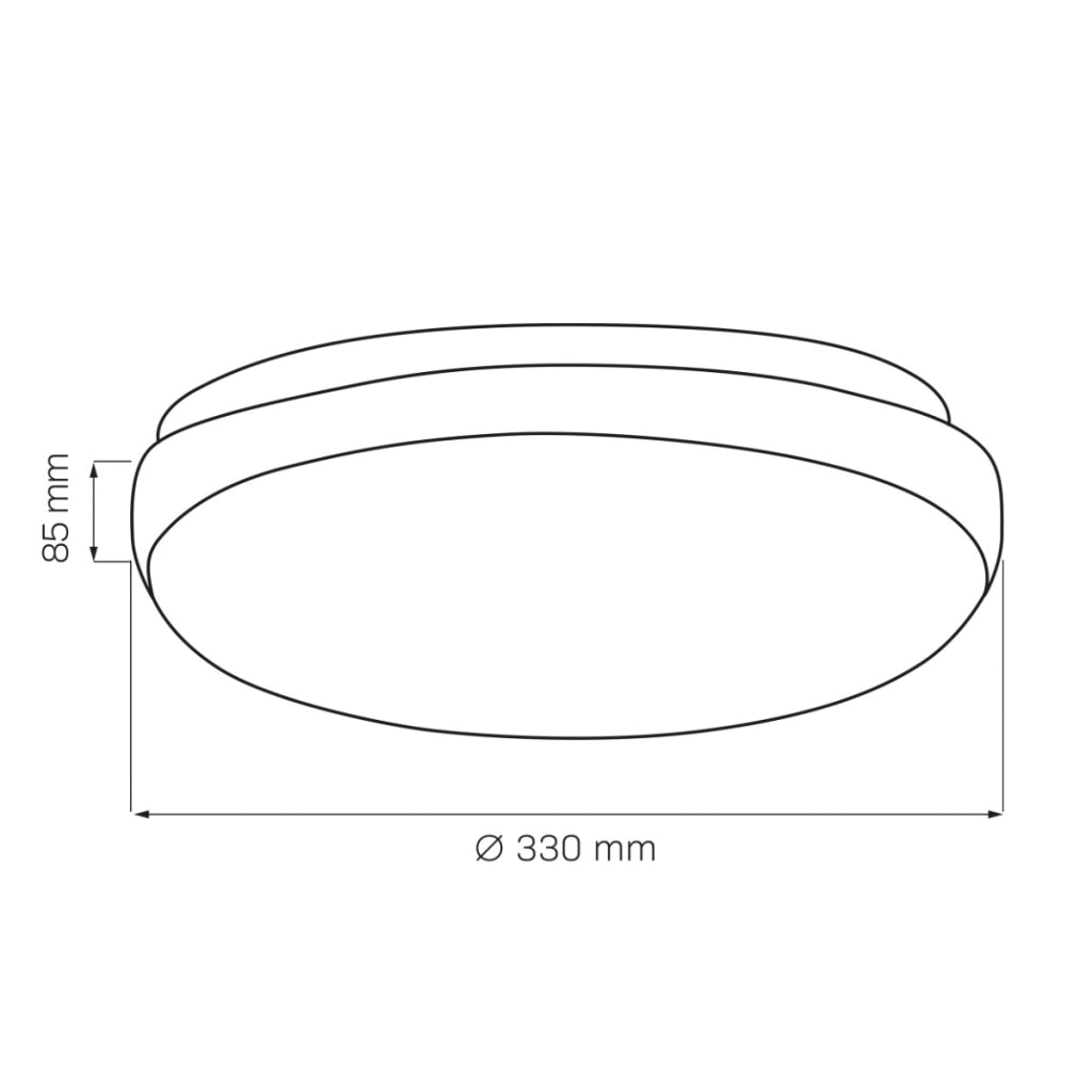 Plafoniera tonda Bogdan bianca cromo 33 cm 2xE27 Polux