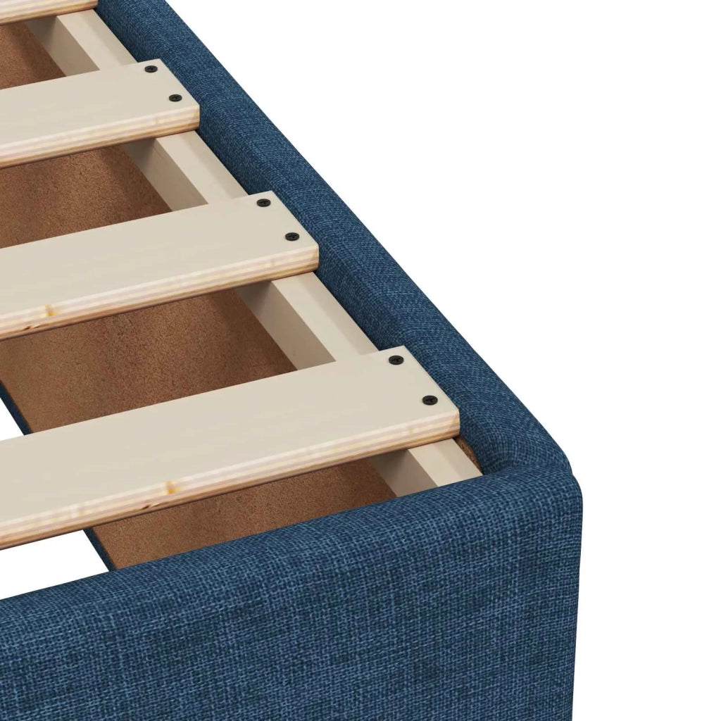Letto box spring con materasso Blu 200 x 200 cm Tessuto 3453485